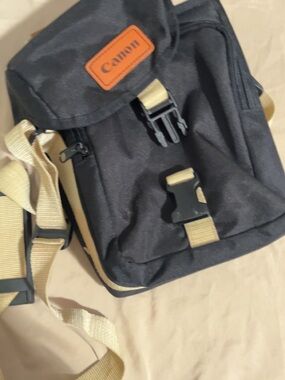 Canon Black and Tan Messenger Camera Bag